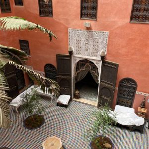 Authentic Beni Ourain White and Black Geometric Wool Rug